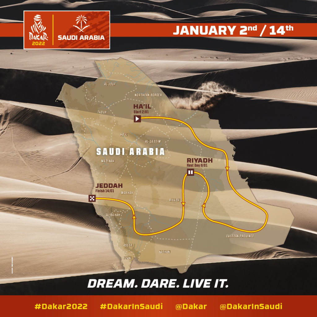 Dakar 2022, mapa